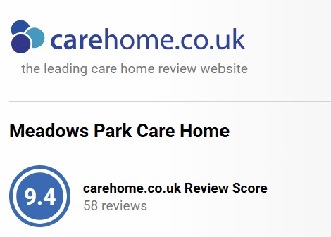 carehome.co.uk Review Score 9.4 — Meadows Park Care Home, 58 reviews